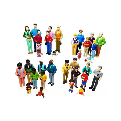 Cre8tive Minds Multi-Etnic Pretend Play -perhesetti - 32 osaa
