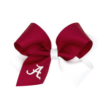 Divine Creations Girls' College -teemapelipäivän kaksisävyinen hiusrusetti Wee Onesilta WeeStay-klipsillä Klassinen Grosgrain Medium Alabama