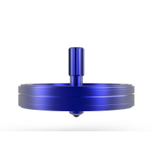 Plexity Labs UFO Tops USS Nimitz - Metal Spinning Fidget Toy Top - Inspirerad av 2004 USS Nimitz UFO Incident - Aluminium in Ocean Blue