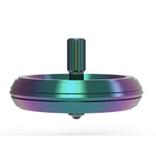 Plexity Labs UFO Tops Lake Superior - Metal Spinning Fidget Toy Top - Inspirerad av Lake Superior UFO Incident 1953 - Psychedelic Rostless Steel