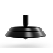 Plexity Labs UFO Tops Los Alamos - Metal Spinning Top - Inspirerad av Los Alamos NM UFO Incident 1951 - Midnight Black Rostless Steel
