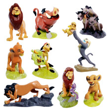 CNIUETYR De Lion King Dierenbeeldje Herdenkingsset Gevlekte Hyena & Wrattenzwijn Speelgoed Kerstfeest Taart Dierendecoratie PVC Model (4,0 inch/9