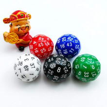 Bescon Fifty-Sided Die, 50-seitiger Wrfel, 50-seitige Wrfel, 50-seitige D50 30 mm groe Gaming-Wrfel  5 verschiedene undurchsichtige Farben mit Z