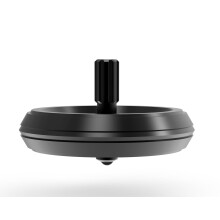 Plexity Labs UFO Tops Lake Superior - Metal Spinning Fidget Toy Top - Inspirerad av Lake Superior UFO -incidenten 1953 - Black Stainless Steel