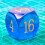 Big Translucent Backgammon Doubling Cube Dice 30MM Large Backgammon Doubling Number Dice 1 3/16"""" Translucent Blue 3
