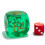 Big Translucent Backgammon Doubling Cube Dice 30MM Large Backgammon Doubling Number Dice 1 3/16"""" Translucent Green 2