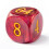 5pcs Set 30MM Backgammon Pearl Dice Set - 30MM (1 3/16"""") Large Backgammon Doubling Cube Plus 4pcs 16MM Dice (Red/White Marbleized) 2