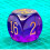 Big Translucent Backgammon Doubling Cube Dice 30MM Large Backgammon Doubling Number Dice 1 3/16"""" Translucent Purple 3