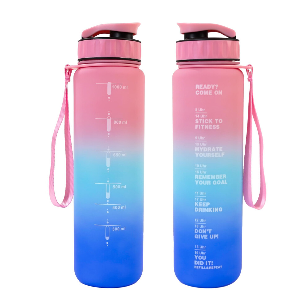 QD.SUZEE Water Bottle 32oz  Drinking Bottle with Motivational Time Maker & Filter for Fitness Sport Gym Outdoor Office  Leak-proof BPA-Free Easy--image-OPC-PHRFH22-NEW