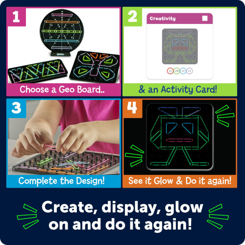 Learning Resources Learning Resources STEM Explorers Geo-Glow Kunstset, Glow in The Dark Speelgoed, Kinderen Kunst Display 2