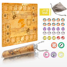 Extalas Spielmatte fr Sammelkartenspiele Trainermatte fr 2 Spieler mit 31 Schadensmarken und professioneller Aufbewahrungstasche