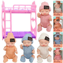 SwankyStyle 4 entzckende Mini-Babypuppen mit niedlichen Tier-Outfits und Etagenbett perfekt fr Kinder, realistische Mini-Babys und Babypuppen fr