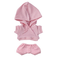 Niannyyhouse 20cm papu?a de plu? haine elastice solide mbracaminte sportiva Suite cu gluga pantaloni cu umplutura moale de plu? rochie accesorii