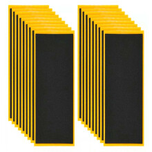 ACFELLE FINGOBORD GRIP TAPE PRO Quality 8 Feuilles mousse en bois noir Mini Skateboard Strong Adhesive Stickers 110 mm x 38 mm (8)