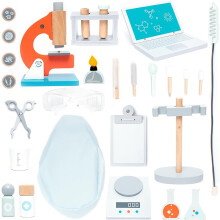 UMU Trävetenskaplig experiment Kit för barn Doktor Klä upp för barn i åldrarna 3-5 Scientist Costume Dress Up and Roll Play Toys Gift for Boys Gi