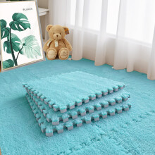 Jaderlu 16pcs 0,6"""" Tapetes de azulejos intertravados e fofos Tapete de rea de espuma EVA macio e felpudo para sala de estar e quarto Tapete de