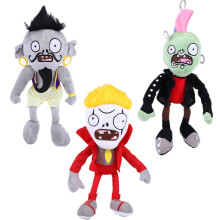 3 PCS PVZ Planten en Zombies Knuffel Speelgoed, 2025 Geüpgraded Rock Roll Zombie, Stiervecht Zombie, God Light Zombie
