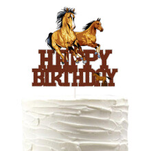 Pferd Alles Gute zum Geburtstag Kuchen Topper Pferderennen Thema Geburtstag Party Dekoration fr Jungen Mdchen Mnner Frauen Kinder Geburtstag Party