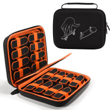 Klawdsky Fingerboard Case Fingerboard Bärande fodral för Teck Deck Ultra DLX Finger Skateboards Fingerboard Storage Case Compatible med 16st mini
