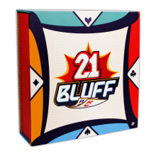 PLAYVIEW 21 Bluff Game - Blackjack's Wilder Cousin Multiplayer Card Game with 4 Custom Decks