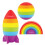 Infantino Imagination Stackers Playset Rainbow Stacker Rocket Stacker Stacker per bambini 12m+ set da 3 in stile 19 pezzi 1