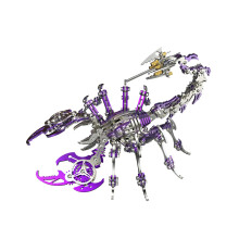 FILASLFT 3D-Metallmodellbaustze, mechanischer Skorpionknig, lila, 3D-Metallpuzzle, Stahl, Warcraft-Kollektion, DIY-Tier-Denksportaufgaben, einfache