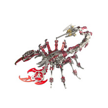 3D Metal Model Kits mecanic Scorpion King Red 3d Metal Puzzle Collection Warcraft Colec?ie DIY Animal Brain Teasers Puzzle -uri simple 3D