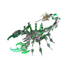 3D Metal Model Puzzle 3D Metal Puzzle pentru adul?i Scorpion mecanic King Green Steel Collection Warcraft Colec?ia DIY Animal Brain Teasers Puzzl