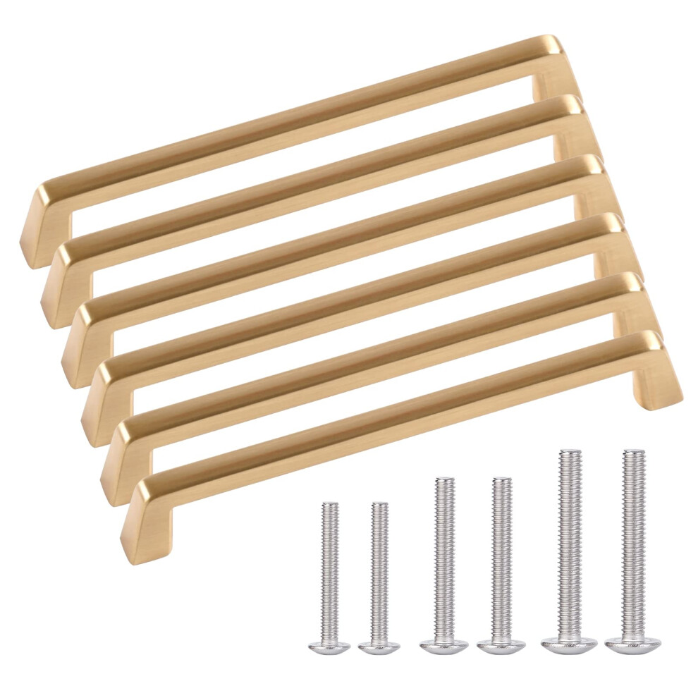 Aokenbao 7-Inch Brass Cabinet Pulls Gold Cabinet Pulls Gold Cabinet Pulls Brass Drawer Pull Brass Hardware For Cabinets Gold Cabinet Knobs(Produc 774882176206