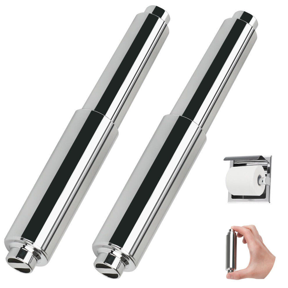 Toilet Paper Holder Roller Replacement  2Pcs 6.5inch Plastic Toilet Paper Spring Rod Toilet Tissue Holder Replacement Spindle Replacement Rod fit-image-OPC-PHRFJTW-NEW