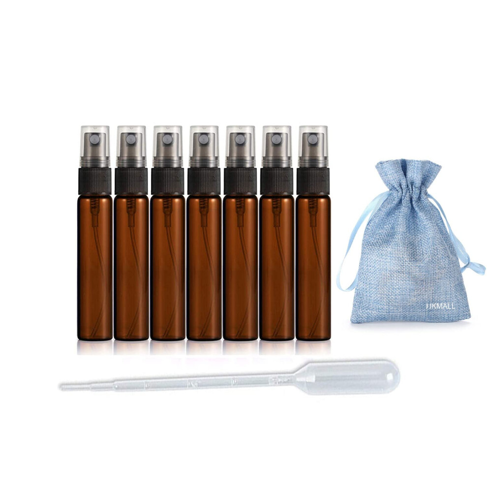 r Brown 10ml 1 / 3oz Protable Refipillable ATOMERIZ LE PROFUT VOYAGE PERFUME HYDRATING BOUTEAU VIDE + 1PC SAC DE Rangement cadeau + 1PC 3ML DROIT