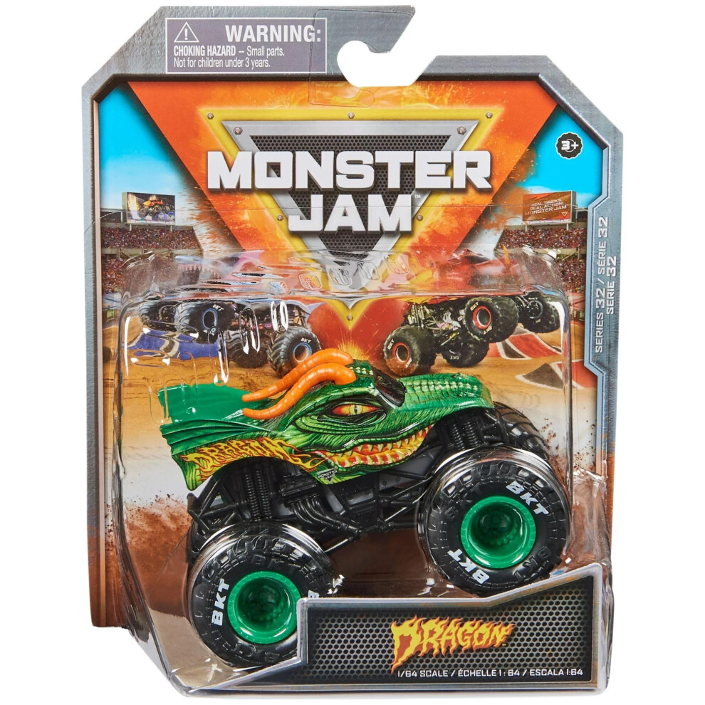 Monster Jam 2023 Spin Master 1:64 Diecast Truck Series 32 Legacy Trucks Dragon