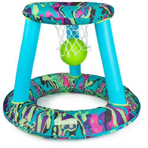 SwimWays Hydro Spring Hoops Pool Toy Inflatable Pool Game Basketball Set 2