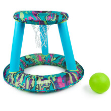 SwimWays Hydro Spring Hoops Pool Toy Inflatable Pool Game Basketball Set