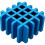 Puzzle Master Lattice - Metal Puzzle 2,76 polegadas Azul 1
