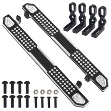 VGOOHOBBY ALUMINIUM SIDA PEDAL STEG FOTLAT PEDAL RUNDBOARD kompatibel med Traxxas TRX4 Defender Bronco 1/10 RC Crawler Car Hop-ups delar