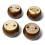 Metany Pack de 4 pattes de meubles en noyer 1