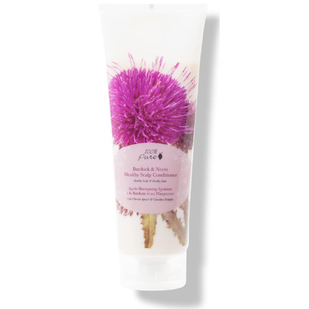 100% Pure Burdock And Neem Healthy Scalp Purifying Conditioner Moisturizing Detox For Dry Damaged Hair With Kelp Replenishing Itchy Flaky Scalp
