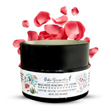 Boho Aromatic Wild Rose Renewal Eye Cream with Caffeine and Hyaluronic Acid  Antioxidant-Rich for under Eye area  Natural Eye Cream for Puffiness