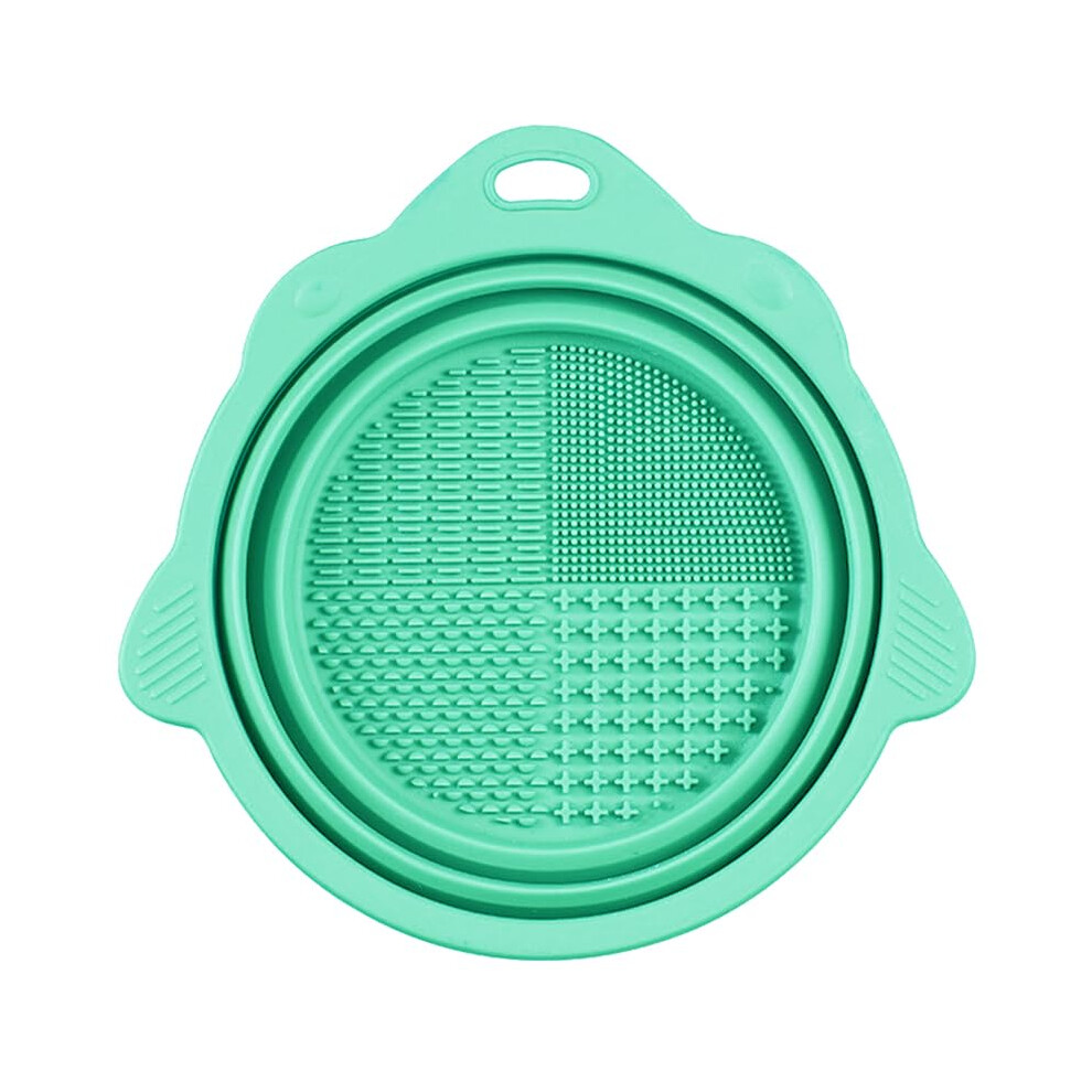 Mr Lion Silicone Makeup Brush Scrubber Mat Cosmetic Brush Cleaner Makeup Brush Cleaning Mat With Suction Cup Foldable Makeup Brush Cleaner Bowl - Clea