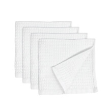 Toalha waffle GILDEN TREE de secagem rpida e fina esfoliante com 4 pacotes de panos para rosto e corpo estilo clssico (branco)