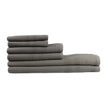 GILDEN TREE Waffelhandtuch-Set, schnell trocknend, dnn | 2 Badetcher | 2 Handtcher | 2 Waschlappen im klassischen Stil (Stein)