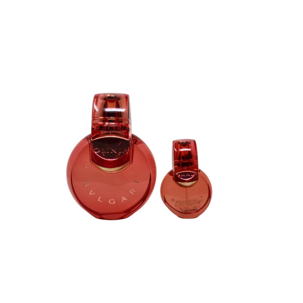 BVLGARI Omnia Coral Spring Giftset for Women - Edt Spray 3.4 oz + 0.5 oz Spray - Elegant Perfume for Women - Luxurious Fragrance Set