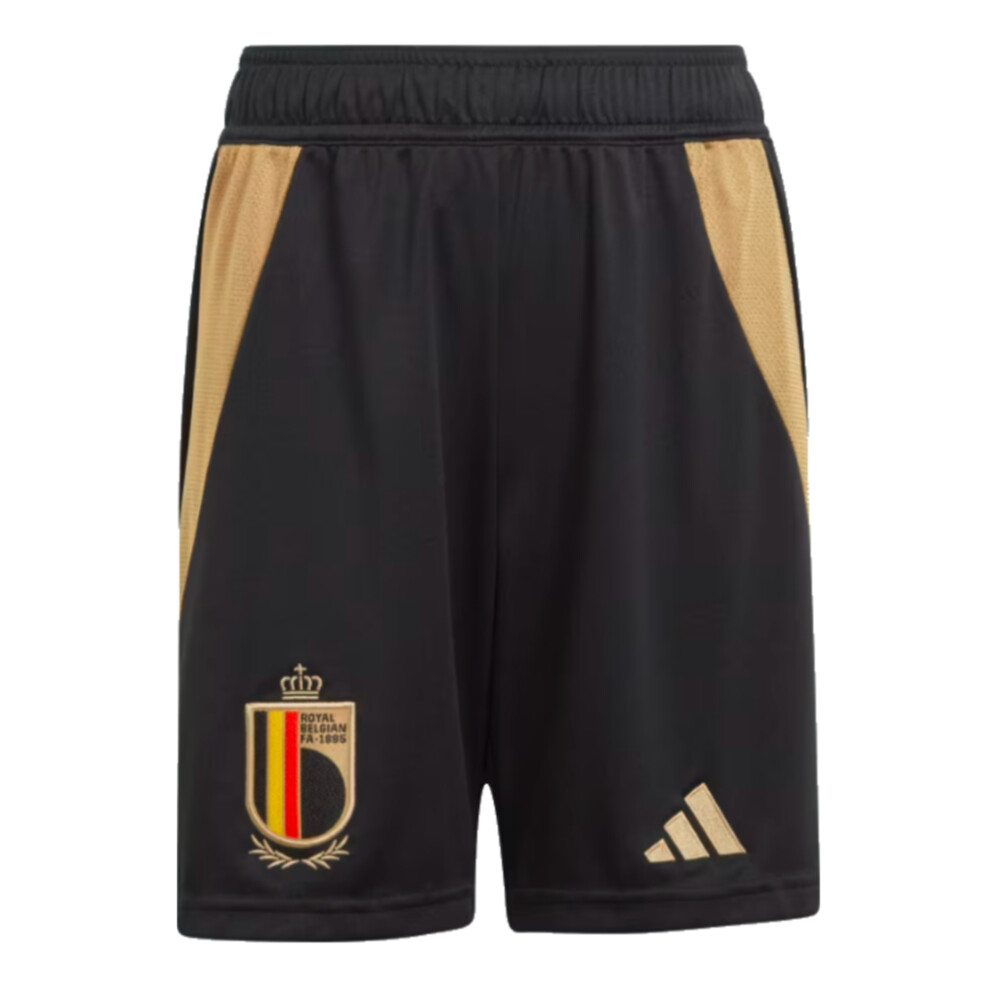 (XXL) 2024-2025 Belgium Home Shorts (Black) - Kids