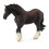 Collecta Shire Horse Mare Black 6.7 """" l x 4.8 """" H 1