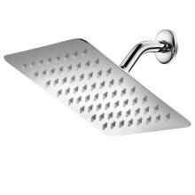 HotelSpa 8-inch 100% Stainless Steel Rainfall Shower Head with Ultra-Thin Low Profile Waterfall Coverage and 64 Easy-to-Clean Jets Simple Inst