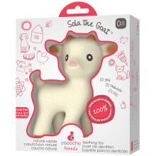 CaaOcho Zuiver natuurlijk rubber bijtspeeltje - Sola The Goat Bijtring voor baby's BPA-vrij babyspeeltje Alle natuurlijke bijtspeeltjes voor baby