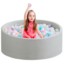 Zedachica Basen z pileczkami dla malych dzieci 47,24''x15,75'' Basen z pilkami dla niemowlat Miekka pianka Baseny z pilkami Okragle Lagre Baseny z pi
