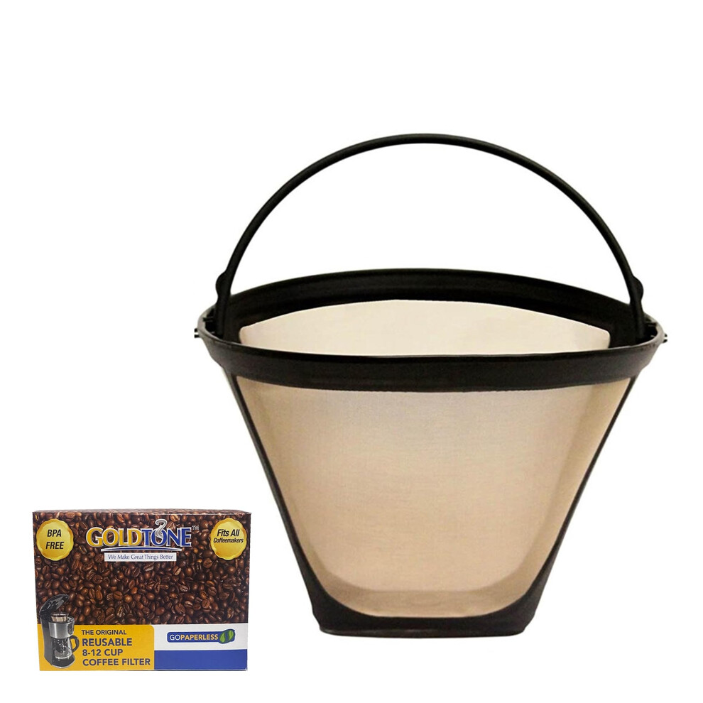 GoldTone Brand Reusable No.4 Cone Filter replaces Black+Decker No.4 Cone Coffee Filter and Permanent Black & Decker Coffee Filter for Black and D
