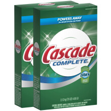 Cascade Detersivo per lavastoviglie All -In -1 in polvere completo - 75 once - Fresh - 2 pk